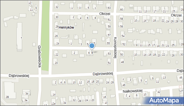 Ostrowiec Świętokrzyski, Krasickiego Ignacego, bp., 8, mapa Ostrowiec Świętokrzyski