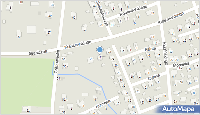 Ostrowiec Świętokrzyski, Kraszewskiego Józefa Ignacego, 4, mapa Ostrowiec Świętokrzyski