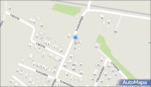 Oświęcim, Krasickiego Ignacego, bp., 56, mapa Oświęcimia