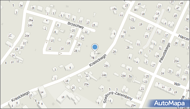 Oświęcim, Krasickiego Ignacego, bp., 7a, mapa Oświęcimia