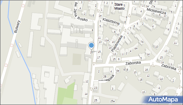 Oświęcim, Króla Władysława Jagiełły, 10, mapa Oświęcimia