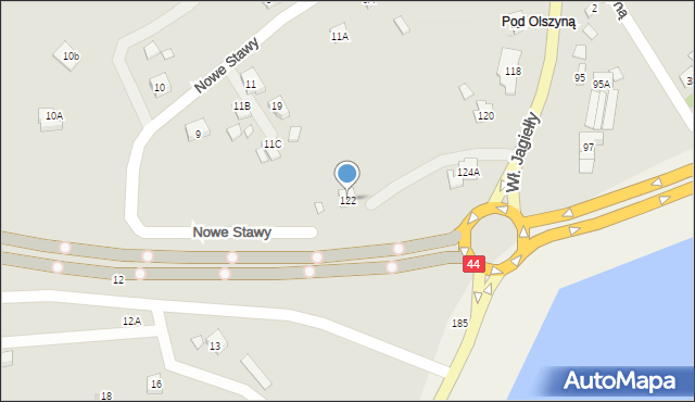 Oświęcim, Króla Władysława Jagiełły, 122, mapa Oświęcimia