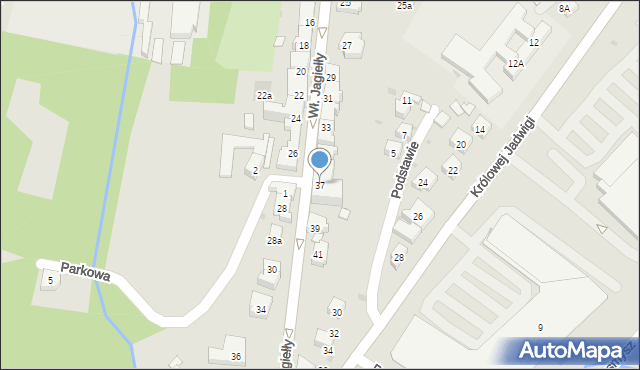 Oświęcim, Króla Władysława Jagiełły, 37, mapa Oświęcimia