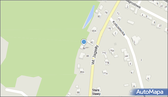 Oświęcim, Króla Władysława Jagiełły, 84, mapa Oświęcimia