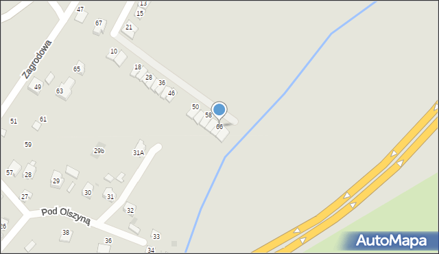 Oświęcim, Krzemieńczyk, 66, mapa Oświęcimia