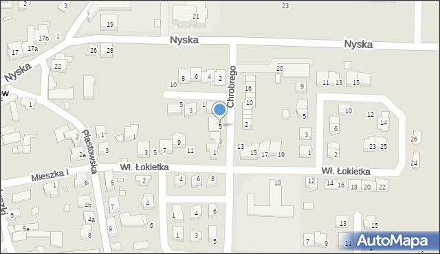 Otmuchów, Króla Bolesława Chrobrego, 5, mapa Otmuchów