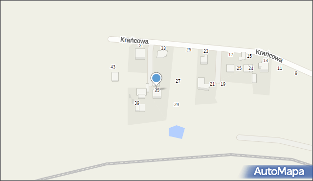 Otomino, Krańcowa, 35, mapa Otomino