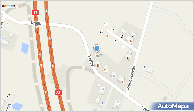Otomino, Kreffta Karola, 38, mapa Otomino
