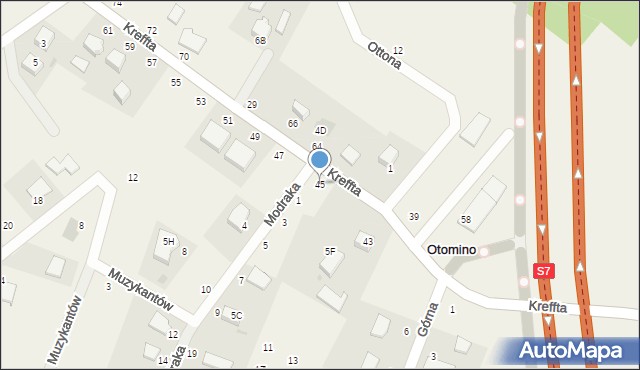 Otomino, Kreffta Karola, 45, mapa Otomino