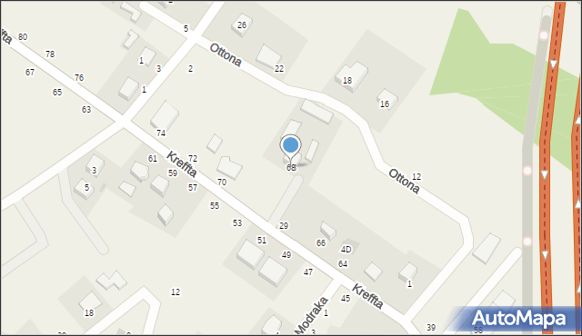 Otomino, Kreffta Karola, 68, mapa Otomino