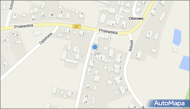 Otorowo, Krzeszkowicka, 1, mapa Otorowo