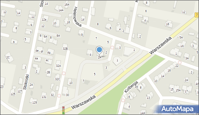 Otrębusy, Krzywa, 2A, mapa Otrębusy