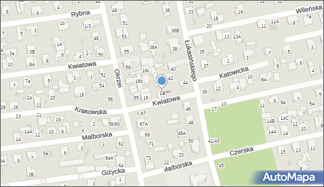 Otwock, Krakowska, 14, mapa Otwock