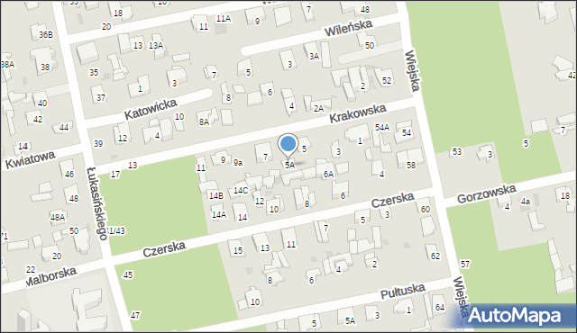 Otwock, Krakowska, 5A, mapa Otwock