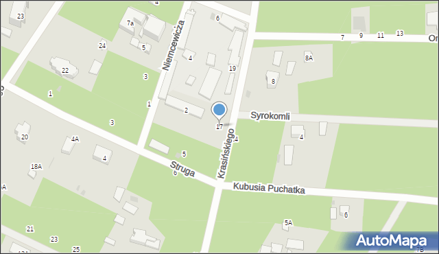 Otwock, Krasińskiego Zygmunta, 17, mapa Otwock