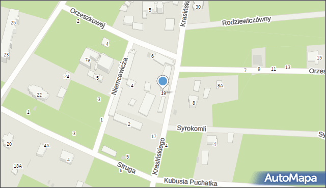 Otwock, Krasińskiego Zygmunta, 19, mapa Otwock