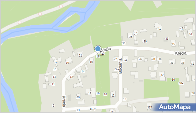 Otwock, Krecia, 18, mapa Otwock