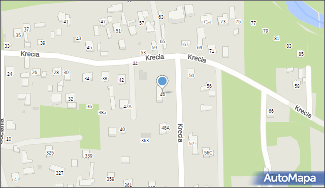 Otwock, Krecia, 46, mapa Otwock