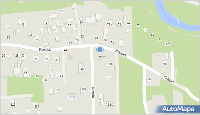 Otwock, Krecia, 50, mapa Otwock