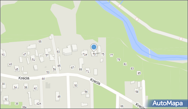 Otwock, Krecia, 73, mapa Otwock
