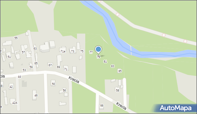 Otwock, Krecia, 79, mapa Otwock