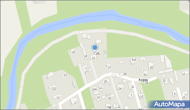 Otwock, Kręta, 23, mapa Otwock