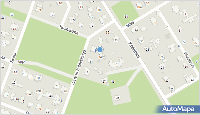 Otwock, Króla Jana III Sobieskiego, 3A, mapa Otwock