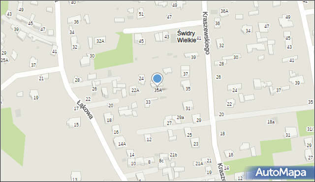 Otwock, Kraszewskiego Józefa Ignacego, 35A, mapa Otwock