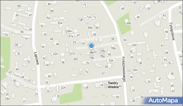 Otwock, Kraszewskiego Józefa Ignacego, 55h, mapa Otwock