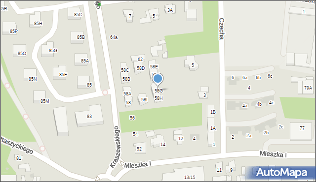 Otwock, Kraszewskiego Józefa Ignacego, 58G, mapa Otwock