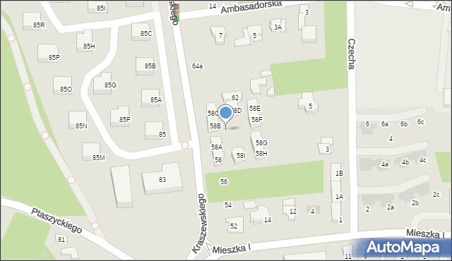 Otwock, Kraszewskiego Józefa Ignacego, 60, mapa Otwock