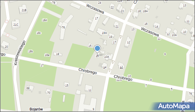 Otwock, Króla Bolesława Chrobrego, 16, mapa Otwock