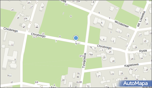 Otwock, Króla Bolesława Chrobrego, 5, mapa Otwock