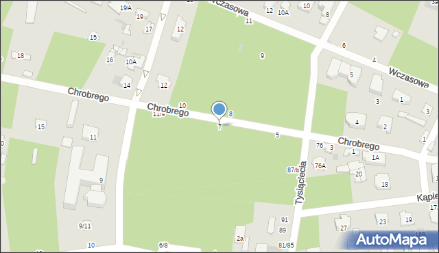 Otwock, Króla Bolesława Chrobrego, 7, mapa Otwock