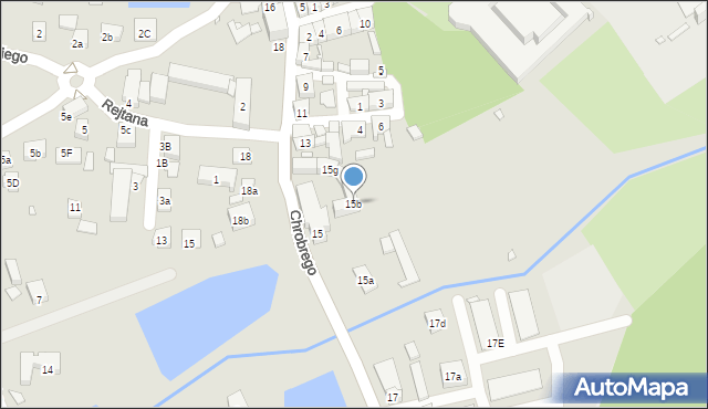 Otyń, Króla Bolesława Chrobrego, 15b, mapa Otyń