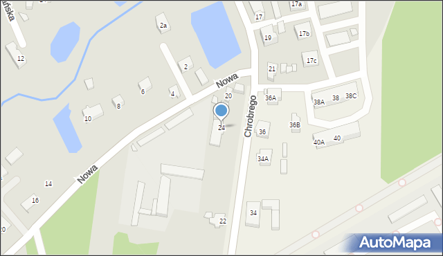 Otyń, Króla Bolesława Chrobrego, 24, mapa Otyń