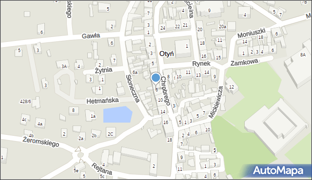 Otyń, Króla Bolesława Chrobrego, 6, mapa Otyń