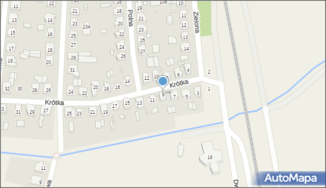 Owińska, Krótka, 9, mapa Owińska