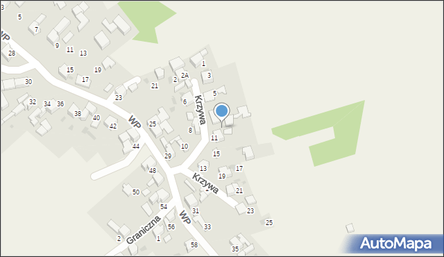 Owsiszcze, Krzywa, 9, mapa Owsiszcze