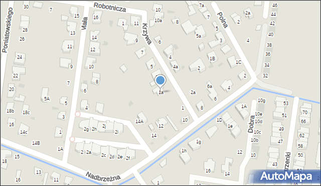 Ożarów Mazowiecki, Krzywa, 1a, mapa Ożarów Mazowiecki