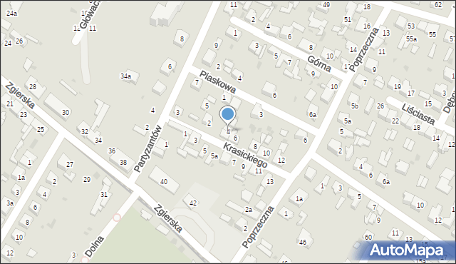 Ozorków, Krasickiego Ignacego, bp., 4, mapa Ozorków