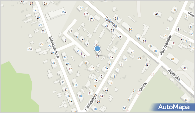 Ozorków, Kraszewskiego Józefa Ignacego, 13, mapa Ozorków