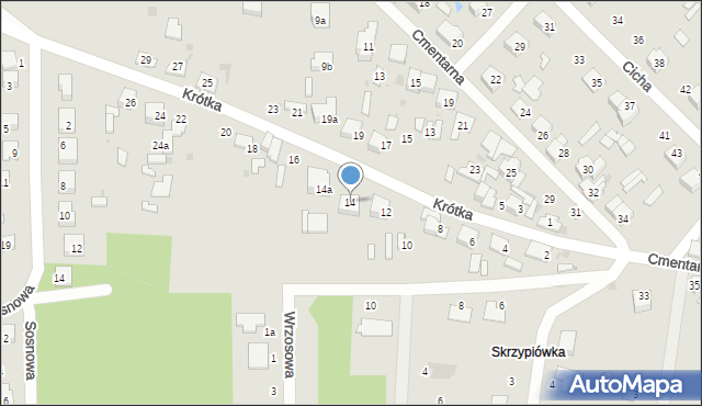 Ozorków, Krótka, 14, mapa Ozorków