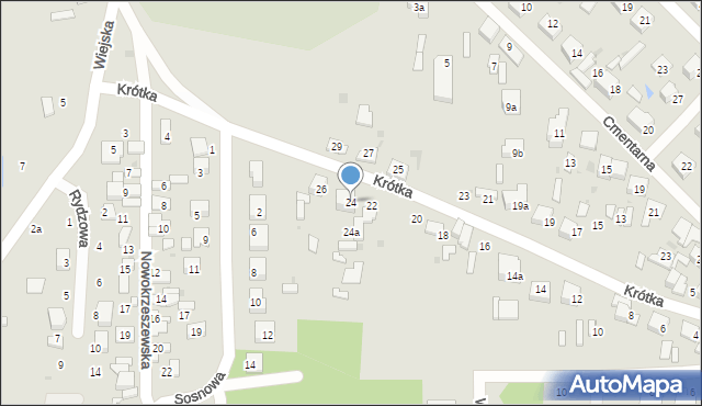 Ozorków, Krótka, 24, mapa Ozorków