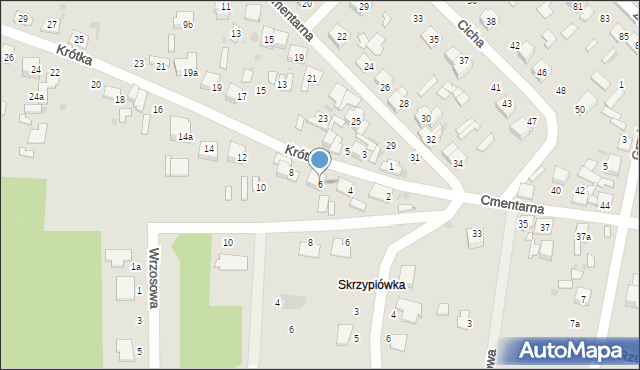 Ozorków, Krótka, 6, mapa Ozorków