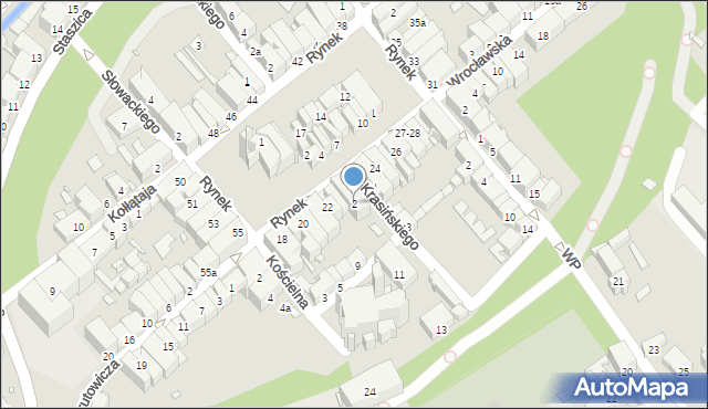 Paczków, Krasińskiego Zygmunta, 2, mapa Paczków