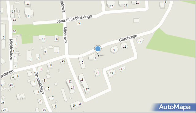 Paczków, Króla Bolesława Chrobrego, 7, mapa Paczków