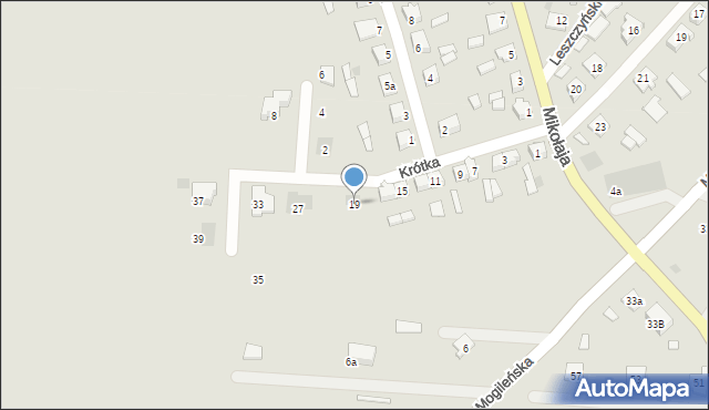 Pakość, Krótka, 19, mapa Pakość