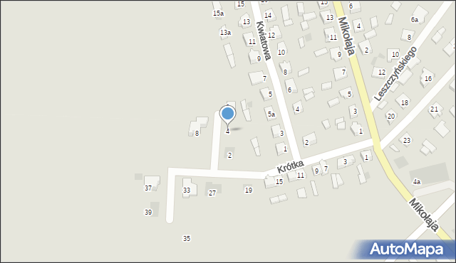 Pakość, Krótka, 4, mapa Pakość