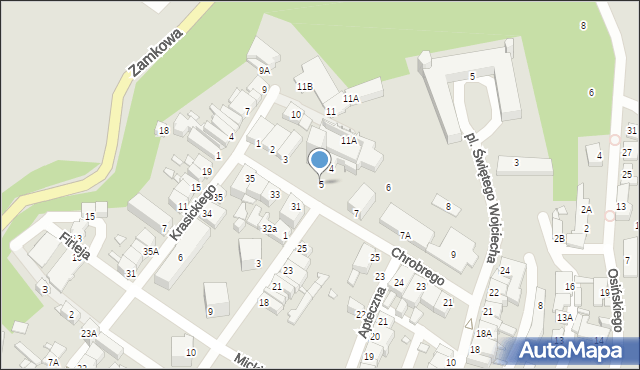 Pasłęk, Króla Bolesława Chrobrego, 5, mapa Pasłęk